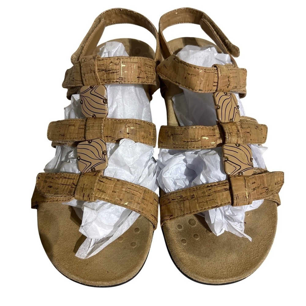 Vionic Amber Cork Strappy Orthopedic Comfort Sandals Women's Size 8